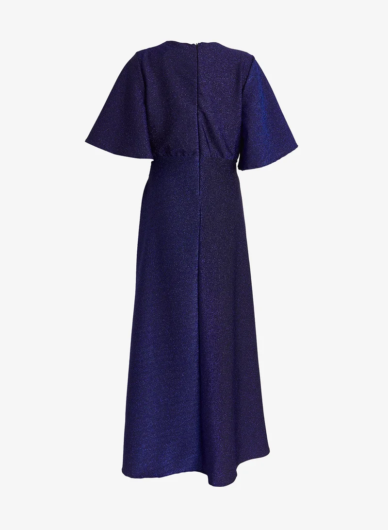 Ella Plus Plus Size Shimmer Dress With Drapping